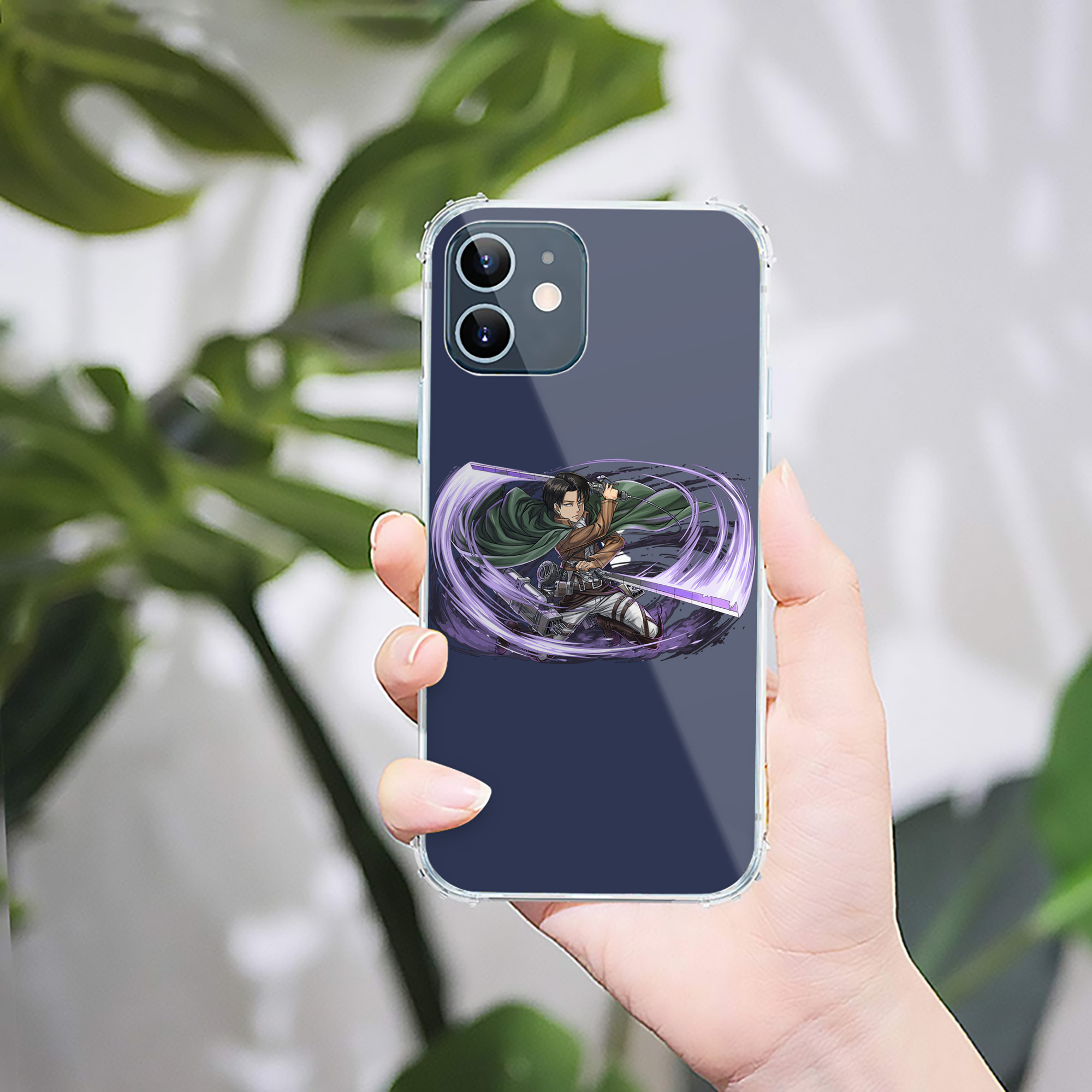 （画像用） 進撃の巨人 リヴァイ·アッカーマン Attack on Titan Levi Ackerman 【iPhone 12シリーズ対応】透明スマホケース（クリアソフトケース）